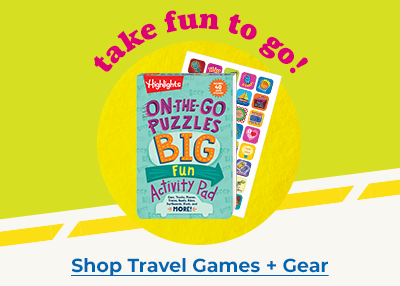 Shop kids travel books, games and gear for on-the-go fun.